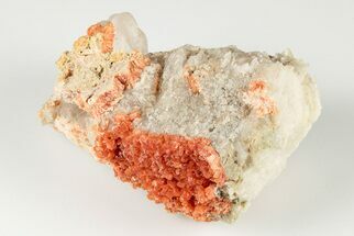 Orpiment Crystal Cluster and Calcite Association - Peru #195841
