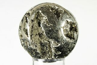 2.25" Polished Pyrite Sphere - Peru - Crystal #195554