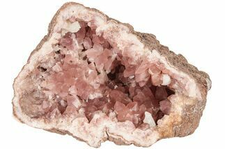 3.7" Sparkly, Pink Amethyst Geode Half - Argentina - Crystal #195427