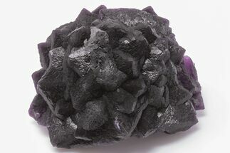 5.1" Lustrous, Stepped-Octahedral Purple Fluorite - Yiwu, China - Crystal #197083