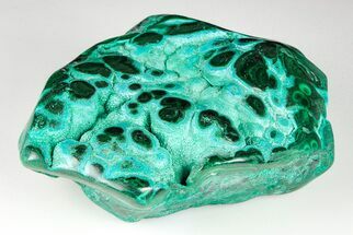 3.8" Vibrant, Polished Malachite with Chrysocolla - Congo - Crystal #179484