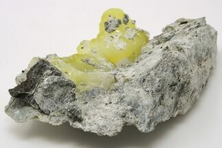 Lemon-Yellow Brucite In Matrix - Balochistan, Pakistan #198561