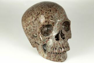 6.95" Polished, Brown "Wavellite" Skull - Crystal #199606