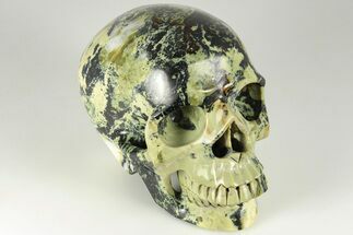 6" Realistic, Polished "Yellow Turquoise" Jasper Skull - Magnetic - Crystal #199576
