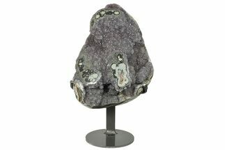 Amethyst Geode Section on Metal Stand - Uruguay #199678