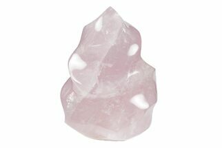 5.25" Tall, Polished Rose Quartz Flame - Madagascar - Crystal #183796