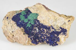 3.35" Druzy Azurite and Malachite on Matrix - Morocco - Crystal #202686