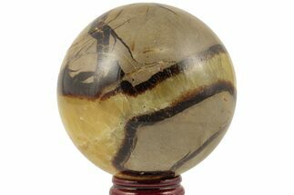 2.75" Polished Septarian Sphere - Madagascar - Crystal #203649