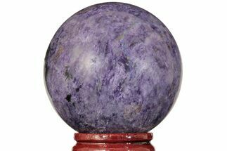 1.95" Polished Purple Charoite Sphere - Siberia, Russia - Crystal #203849