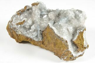 Blue Bladed Barite Crystal Clusters with Calcite - Morocco #204049