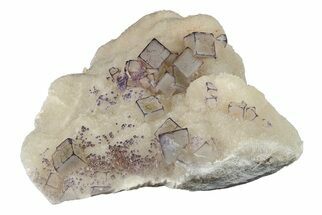 7.3" Purple Edge, Cubic Fluorite On Quartz - Qinglong Mine, China - Crystal #205239
