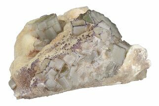 Purple Edge Fluorite Crystal Cluster - Qinglong Mine, China #205292