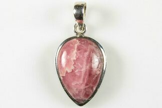 .95" Rhodochrosite Pendant (Necklace) - 925 Sterling Silver   - Crystal #205712