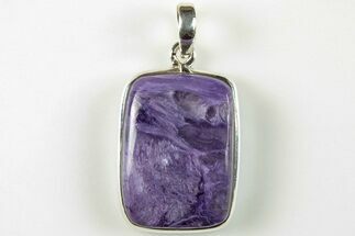 1.3" Siberian Charoite Pendant (Necklace) - 925 Sterling Silver   - Crystal #205719