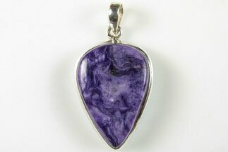 1.45" Siberian Charoite Pendant (Necklace) - 925 Sterling Silver   - Crystal #205721