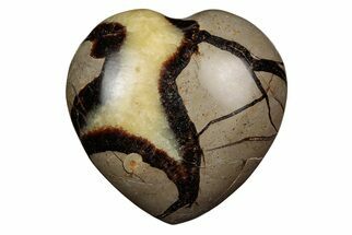 3.2" Polished Septarian Heart - Madagascar - Crystal #205195
