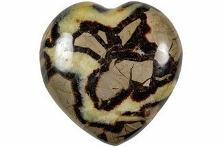Polished Septarian Heart - Madagascar #205353