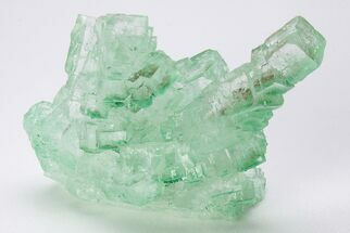 Gemmy, Mint-Green Halite Crystal Cluster - Rudna Mine, Poland #206049