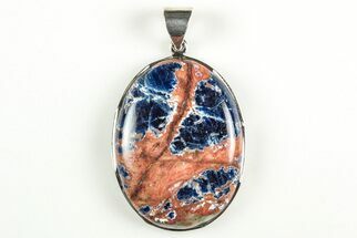 Polished Sodalite Pendant (Necklace) - Sterling Silver #206298