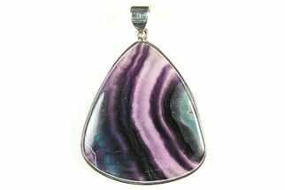 Banded Fluorite Pendant (Necklace) - Sterling Silver #206322