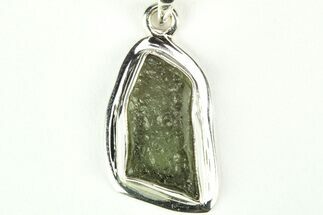 Green Moldavite Tektite Pendant ( grams) - Czech Republic #206651