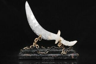 Polished Quartz Crystal Sword With Artistic Stand #206842