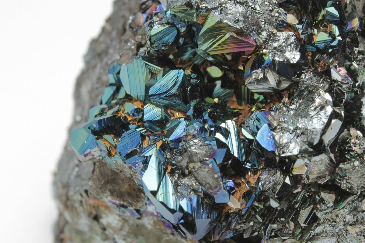 2.2 Lustrous, Iridescent Hematite Crystal Cluster - Italy (#207083) For  Sale 