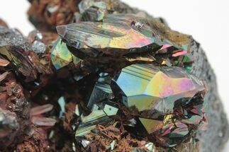 Lustrous, Iridescent Hematite Crystal Cluster - Italy #207084
