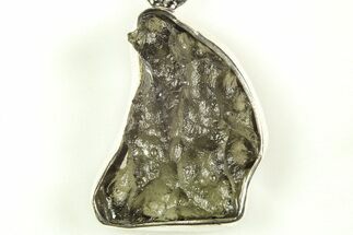 Green Moldavite Tektite Pendant ( grams) - Czech Republic #206660