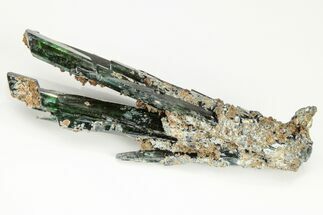 Gemmy, Blue-Green Vivianite Crystal Cluster - Brazil #208695