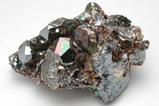 Lustrous, Iridescent Hematite Crystal Cluster - Italy #208732