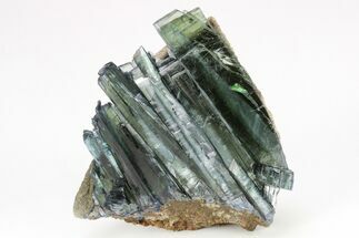 Gemmy, Emerald-Green Vivianite Crystal Cluster - Brazil #208717