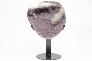 Sparkly, Amethyst Geode Section on Metal Stand #209043