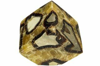 Wide, Polished Septarian Cube - Madagascar #210228