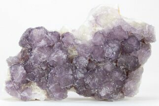 Purple, Stepped-Octahedral Fluorite on Quartz - Lupita Mine #210648
