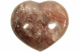 Polished Hematite (Harlequin) Quartz Heart - Madagascar #210517