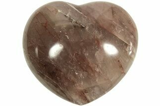 Polished Hematite (Harlequin) Quartz Heart - Madagascar #210518