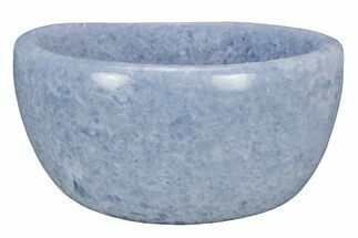Polished Blue Calcite Bowl - Madagascar #211112