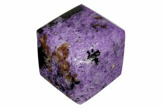 Polished Purple Charoite Cube - Siberia, Russia #211772