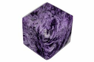 Polished Purple Charoite Cube - Siberia, Russia #211774