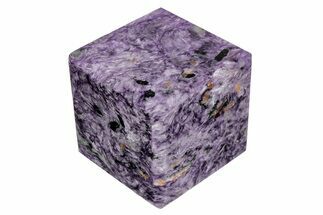 Polished Purple Charoite Cube - Siberia, Russia #211797