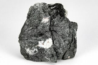 Radiating Black Aegirine Crystals with Feldspar - Russia #211950