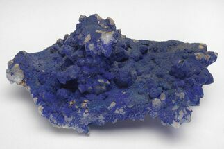 Vivid-Blue Azurite Encrusted Quartz Crystals - China #213834