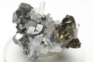 Galena, Chalcopyrite, and Quartz Crystal Association - Peru #213647