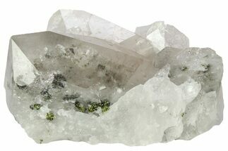 Quartz Crystal Cluster with Epidote Inclusions - China #214731