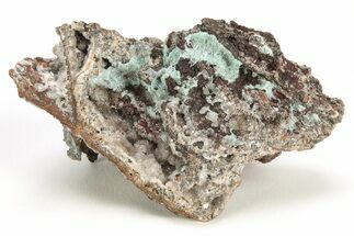 Fibrous Aurichalcite Crystals with Calcite - Mexico #215001