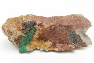Silky, Fibrous Malachite Crystals on Matrix - Morocco #215027