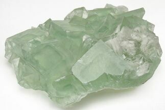 Green Cubic Fluorite Crystals with Phantoms - China #216319