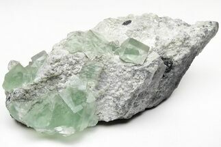 Green Cubic Fluorite Crystals with Phantoms - China #216329