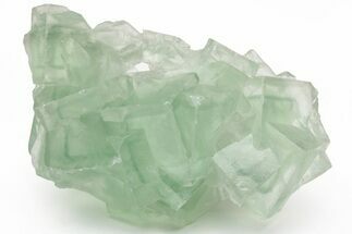 Green Cubic Fluorite Crystals with Phantoms - China #216286